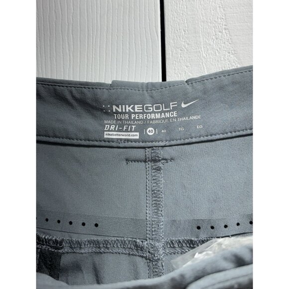 Nike Golf Tour Performance Dri-Fit Shorts Grey Size 40 Chino Flat Front - Picture 2 of 6